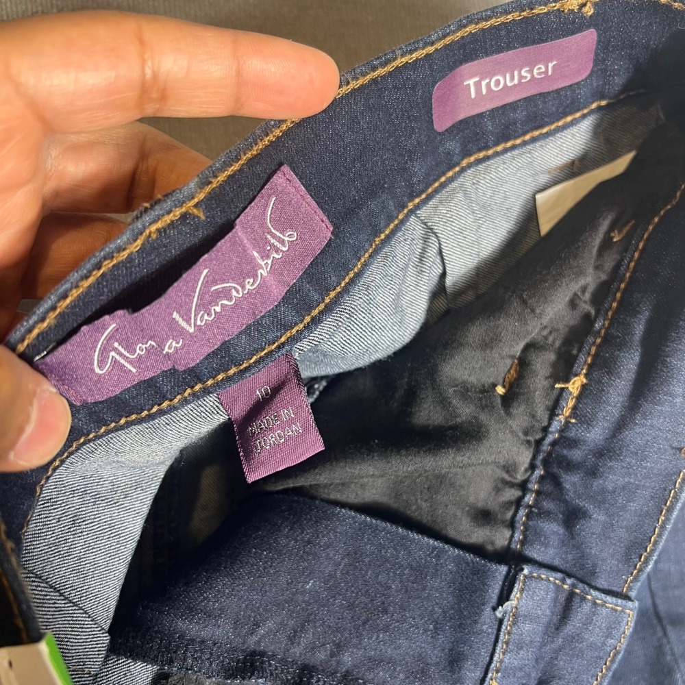 Gloria Vanderbilt Womens Hi Rise Trouser Flare Jeans Indigo Blue Size 10 NWT - Picture 7 of 10